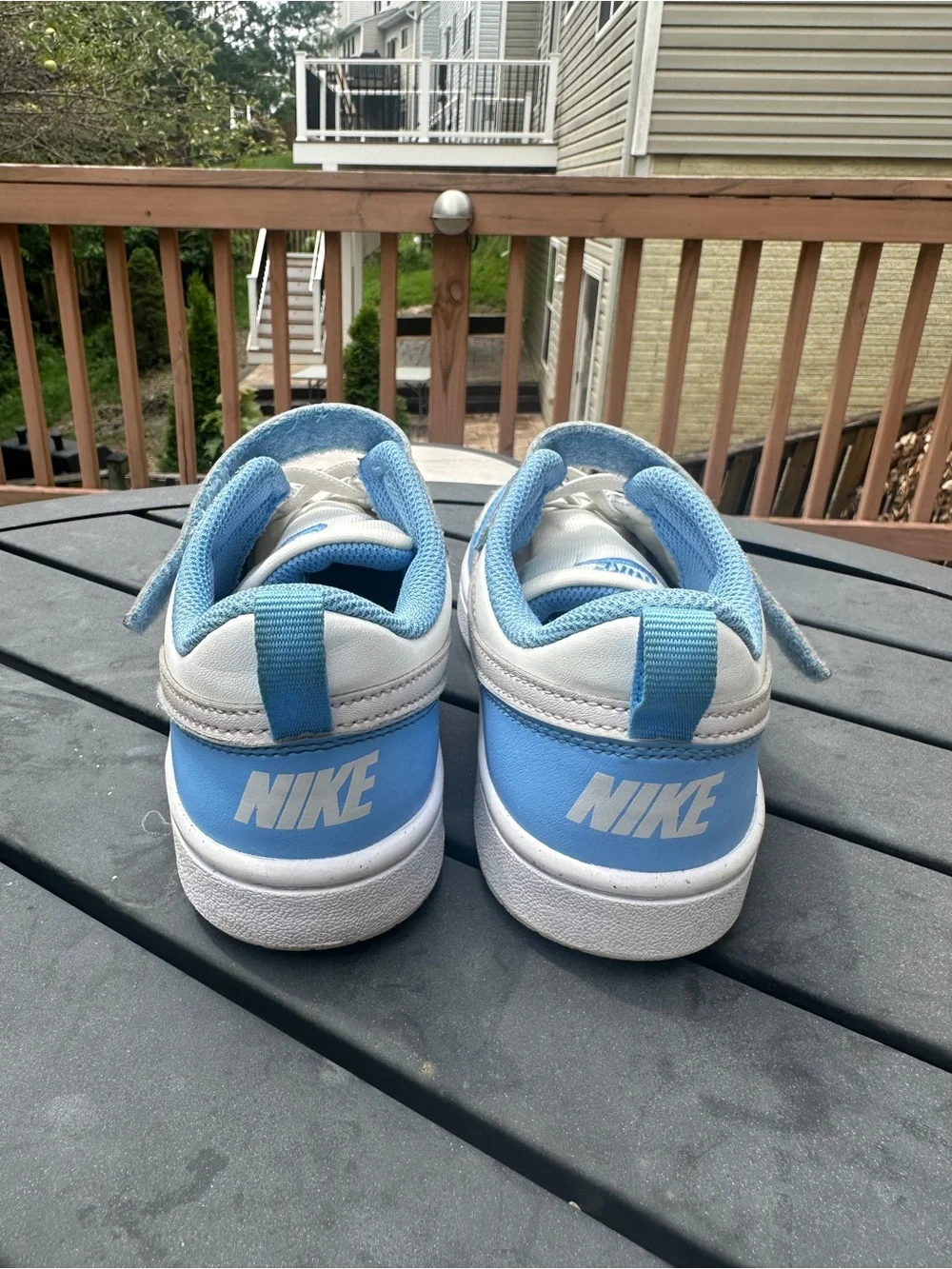Nike Court Borough Low - Kids 3Y - Sky Blue and White